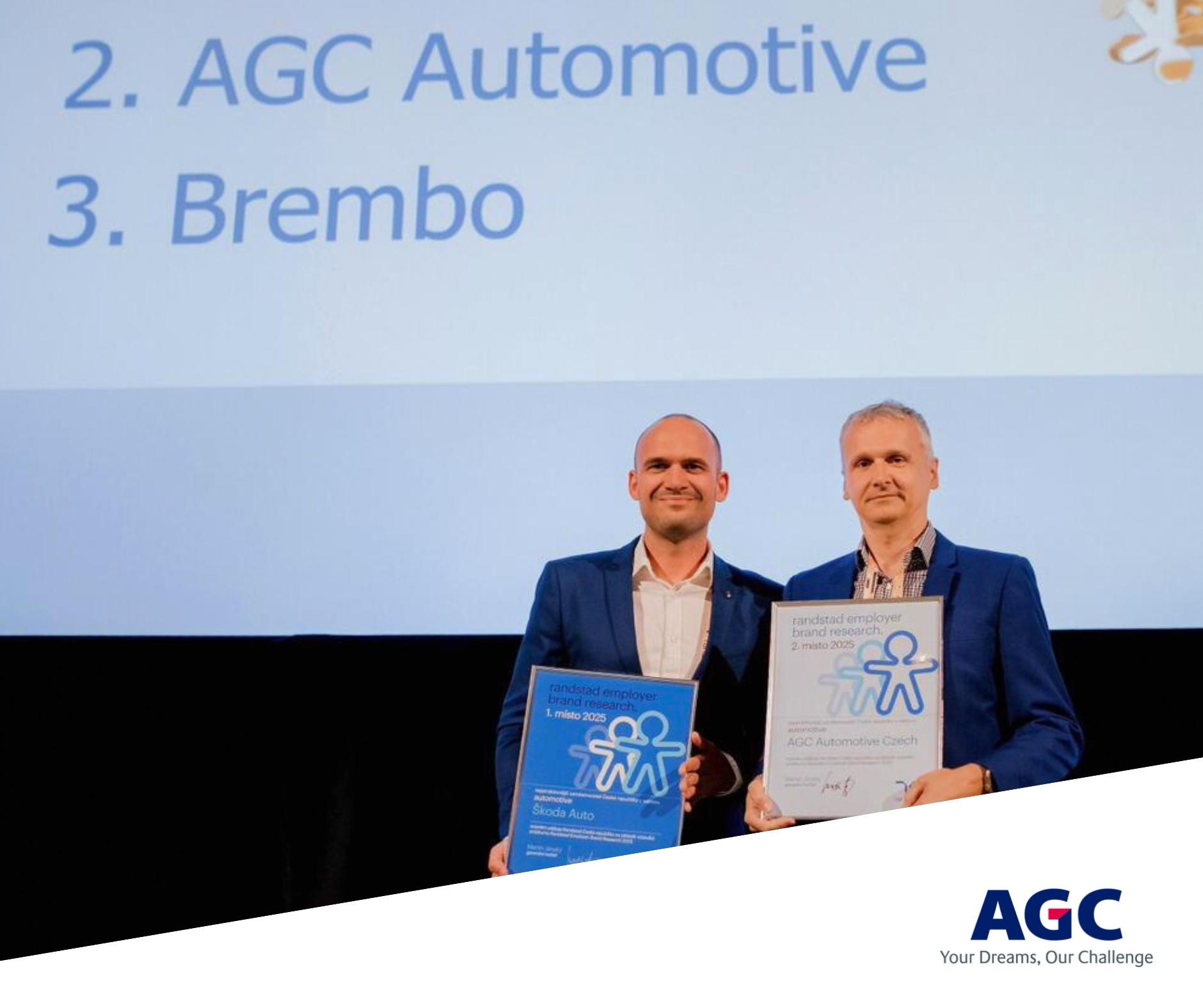 AGC Automotive Czech v roce 100letého výročí získal ocenění od Randstad